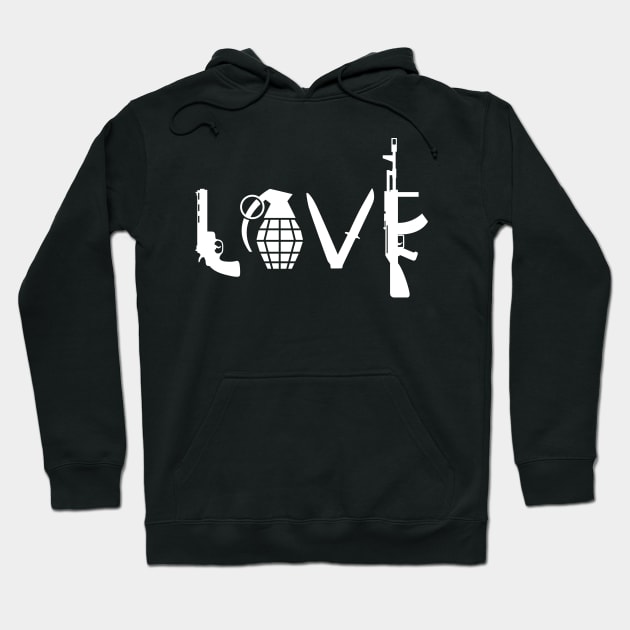 Love Guns Hoodie by creativegraphics247